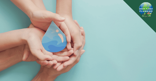 hands holding water drop